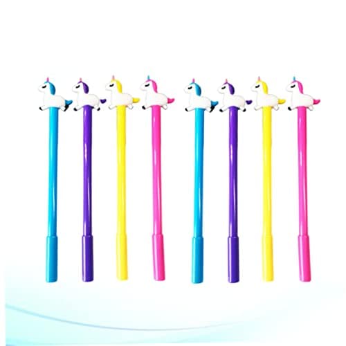 STOBOK 8 pièces Gel Forme De Licorne Noirs Pour Enfants Fournitures De Bureau Amusantes