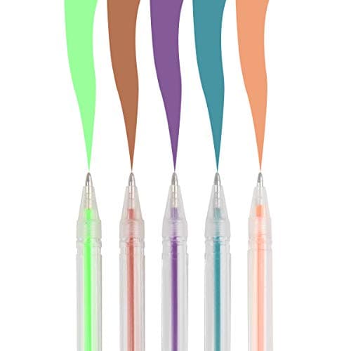 Gurkkst 48 Stylos Gel Paillettes Pour Adults Coloring, Eco Writing et Art Crafting(12 Métallique + 12 Paillettes + 12 Né