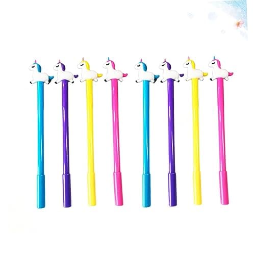 STOBOK 8 pièces Gel Forme De Licorne Noirs Pour Enfants Fournitures De Bureau Amusantes