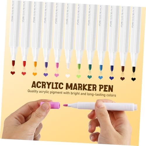 DIYEAH Marqueurs Acrylique Set 12 Pièces Pour Peinture Artisanal Cuisine Rustique Salons