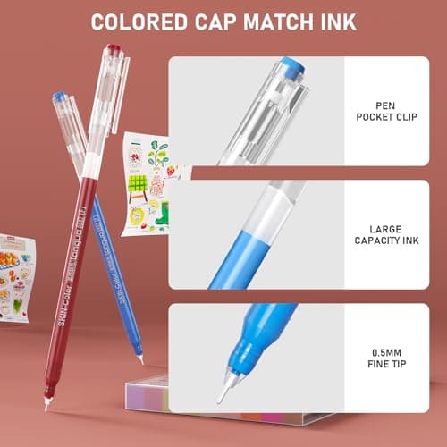 TrendGate - Stylos Gel Set 168 Pièces Pointe Fine 0,5 mm Couleurs 162 - Pour Adultes et Enfants - Coloriage Adultes Écri