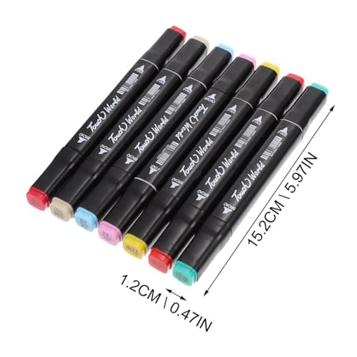 Ensemble de marqueurs HOODANCOS double-tête pour dessin et peinture colorés à base d'eau, idéal pour adultes, set de 12