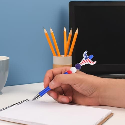 Stylo à Gel Operitacx Tête de Bœuf Motif Drapeau Américain Réutilisable Fête de l'Indépendance Étudiants