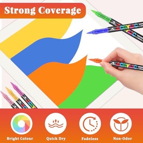 Funnasting 168 Couleurs Feutre Acrylique pour Arts & Crafts et Bricolage pour Adultes et Enfants Découvertes de Peinture