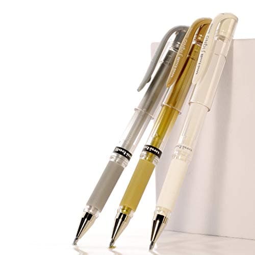 Uni-ball Mitsubishi Pencil - Roller Créatif Encre Gel Signo Broad Or - Pointe 1 mm - Écriture Large pour Carterie et Loi