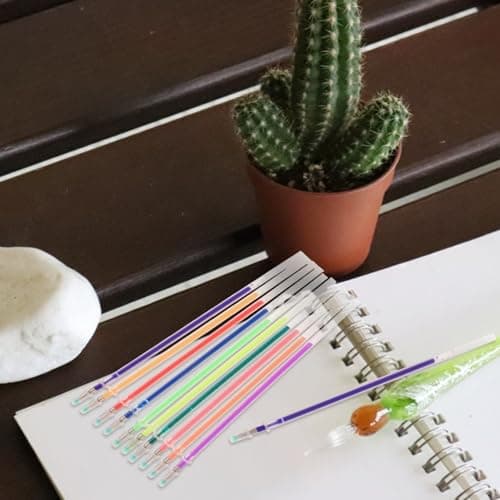 Homoyoyo 100 pièces recharge stylos gel multicolores créative encre lisse pour bureau et école - écriture quotidienne ro