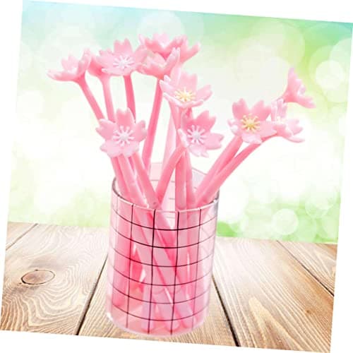 TEHAUX Stylos Gel Rose Créatifs Romantiques Avec Fleurs Fournitures Scolaires Bureau Étudiants