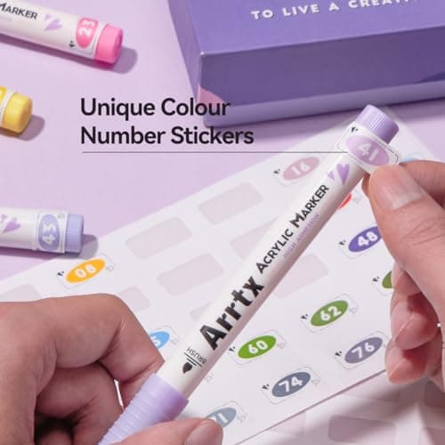 Marqueurs Arrtx pour peinture acrylique 30A couleurs : marqueurs pointe pinceau pour artisans et créatifs, peinture acry