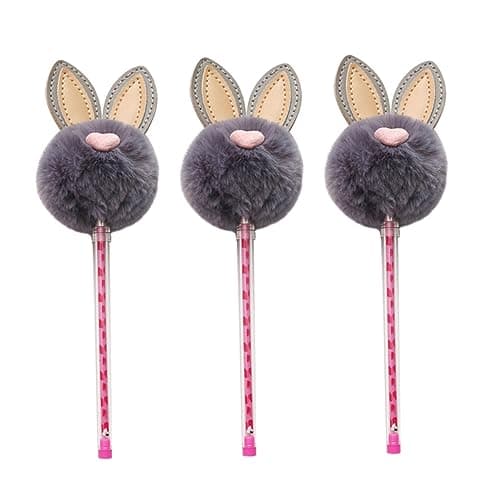 Tofficu Stylos à Encre Gel Noir Design Oreilles De Lapin École Étudiant Prix Écriture Fluide Matériaux Sûrs 6Pièces — comme montré