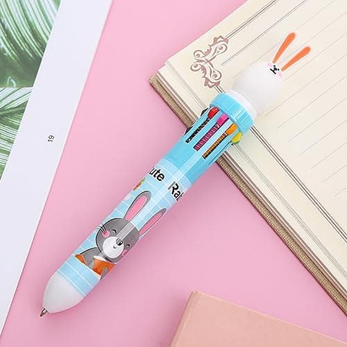 NUOBESTY Stylos À Bille Kawaii 3 Ensembles 6 Pièces pour Enfants Effaçables Portatifs 3 Couleurs * 10