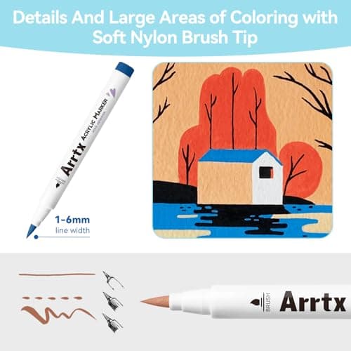 Marqueurs acryliques Arrtx 90 couleurs pour peinture sur pierre et céramique뻣