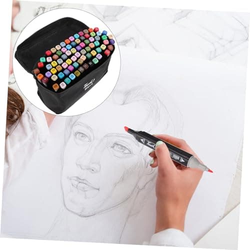 <think>
Okay, I need to create a new product title in French for the DIYEAH double-tipped markers. The original title is