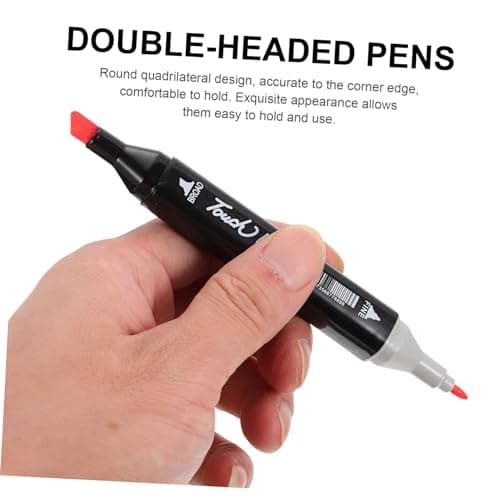 Ensemble de marqueurs HOODANCOS double-tête pour dessin et peinture colorés à base d'eau, idéal pour adultes, set de 12