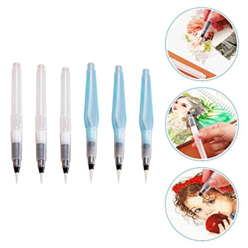 Lurrose 2 Ensembles Brush Pen Buse Liquide Scellant Nylon Pour Dessinateurs Professionnels Art Supplies