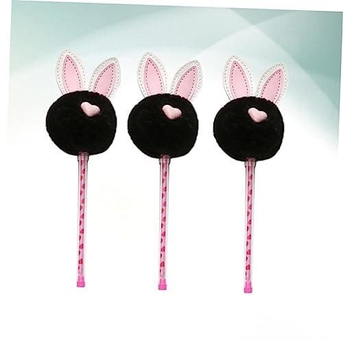 Tofficu Stylos à Encre Gel Noir Design Oreilles De Lapin École Étudiant Prix Écriture Fluide Matériaux Sûrs 6Pièces