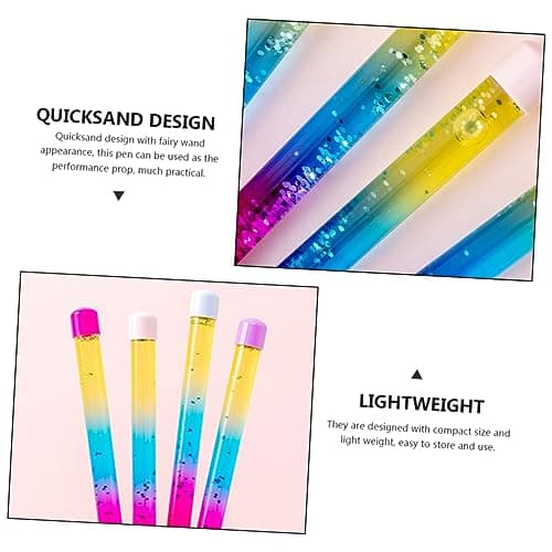 SEWACC Stylos Avec Paillettes Adorables Forme De De Fée Pour Étudiants Et Amateurs De Papeterie 12Pièces Étincelants