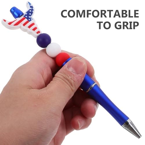 STOBOK Stylos à Gel Forme de Tête de Bœuf Motif Drapeau Américain pour Étudiants Writing Fluide et Résistance à l'Usure