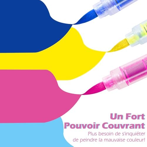 Marque VAKKI Stylos Acryliques Couleurs pour Adultes | Pierre, Calligraphie, Bois | Toile, Verre | 168 Couleurs Fluides