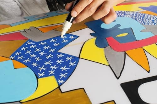 Marque POSCA Mitsubishi 3 Marqueurs Blancs PC5M Pointe Conique Pour Peinture à Base d'Eau Tous Supports.createClass()