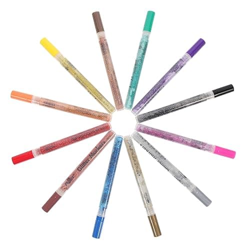 Operitacx Marqueurs à Paillettes Briller Pour Enfants Amusant à Base D'Eau Scintillante Couleurs Pailletées Gel Abdos