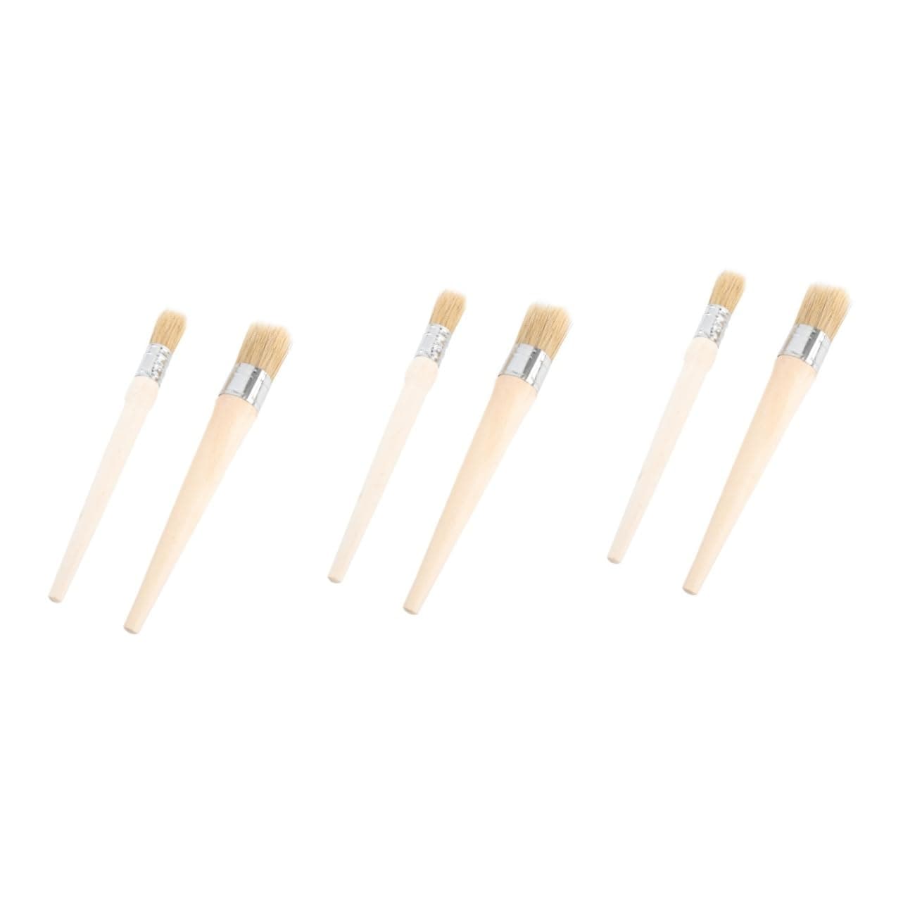 SEWACC Brosse à Peinture Professionnelle à Manche 6 Pièces Pour Meubles - Pochoirs et Décoration Intérieur - Sets Round