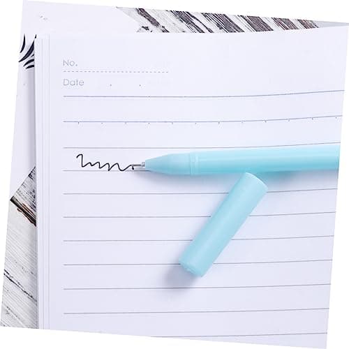 NUOBESTY Stylo à Encre Gel Rose pour Étudiants et Bureau | Design Cartoon Noir-Rose-Bleu | 24pièces | Idéal pour l'école