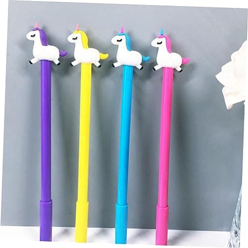 STOBOK 8 pièces Gel Forme De Licorne Noirs Pour Enfants Fournitures De Bureau Amusantes