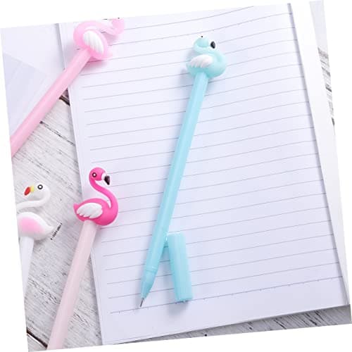 Operitacx Stylo à Encre Gel Flamboyant pour Étudiants - 24pièces - Forme de Flamant - Fournitures Scolaires Pratiques