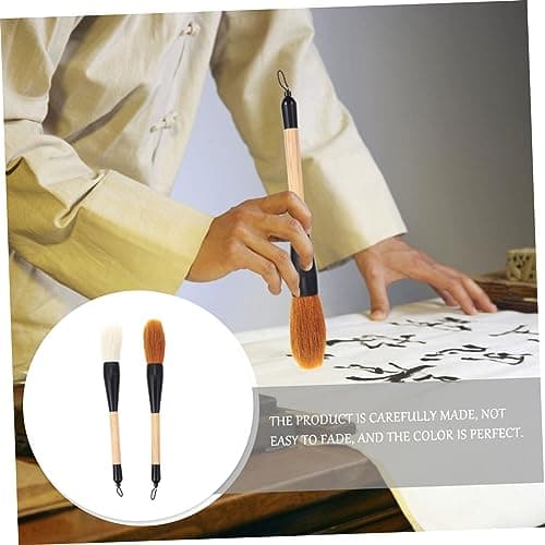 Angoily 2 Pièces Portable Chinois Calligraphie Plume Crayons En Poil De Goat Pour Arts Et Pratique De Calligraphie