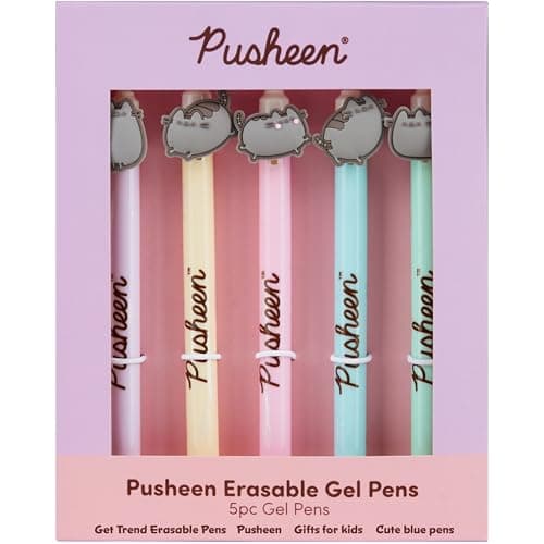 Stylos Harry Potter Effaçables Gel Kawaii pour Enfant Scolarité Encre Bleue (Lot de 5) — Encre Bleu Pusheen