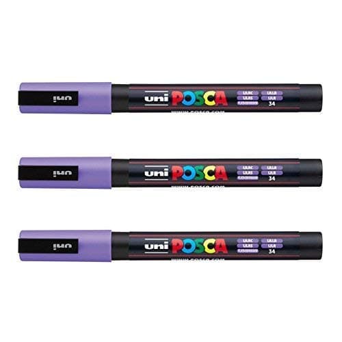 Posca Marqueurs PC-3 M Uni-Ball + Gamme complète de 40 couleurs disponibles + Artisans et passionnés + Décoration et art — lilas