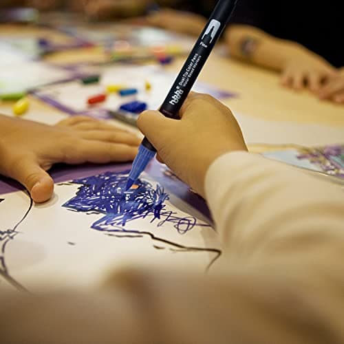 Marqueurs pinceaux HHhouu Lot de 150 à double pointe pour adultes professionnels - Livres de coloriage, cartes à dessin,
