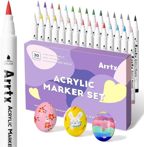 Marqueurs Acryliques Arrtx 90 pour Artistes et Adultes - Peinture sur Roche, Bois, Toile - Loisirs Créatifs 90A — Couleurs Pastel 30A