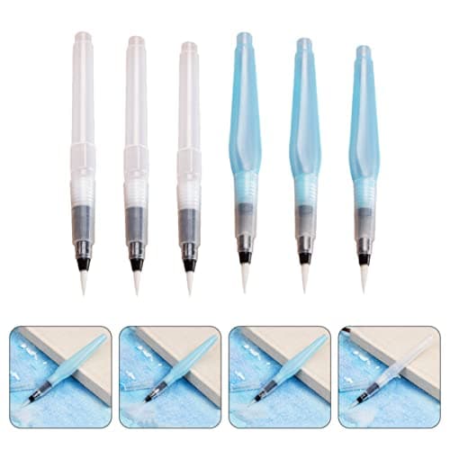 Lurrose 2 Ensembles Brush Pen Buse Liquide Scellant Nylon Pour Dessinateurs Professionnels Art Supplies