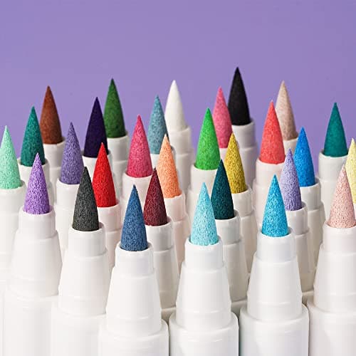 Marqueur acrylique Arrtx 30 couleurs pour peinture Roche œuf de Pâques Bois métal Plastique Verre Toile non toxique sans