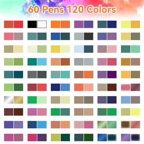 <think>

</think>

TrendGate Marqueur Acrylique 120 Couleurs Double Pointe pour Peinture sur Papier, Verre, Métal, Céram