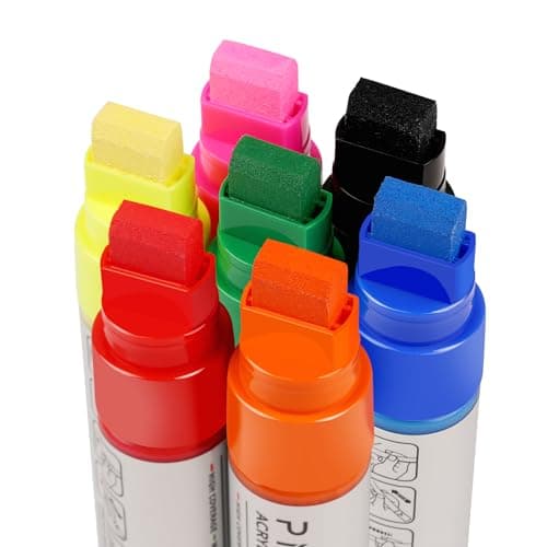 Marque Acrylic Paint Markers Colpart 36 Feutres à Double Pointe pour Peindre sur Roche, Bois et Toile - Materiaux Artist — Blanc