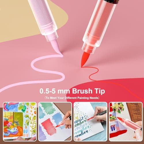 TrendGate Feutre Acrylique 36 Couleurs - Couleur Rouge pour Artisans et artistes en Quête de Polyvalence sur Papier, Ver