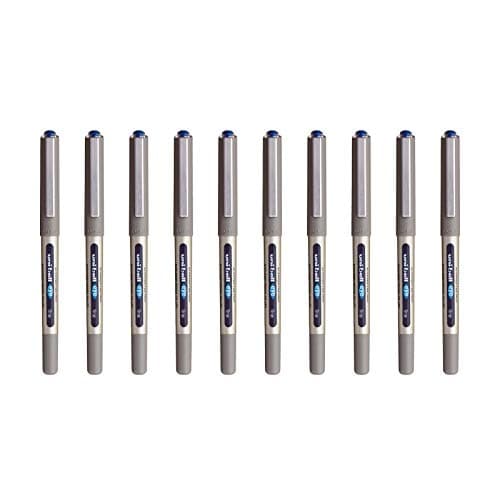 Uni-ball - stylos rolliers encre liquide 0,7 mm - pour écriture - 8 couleurs différentes - ensemble de 10 stylos Eye Fin — Bleu