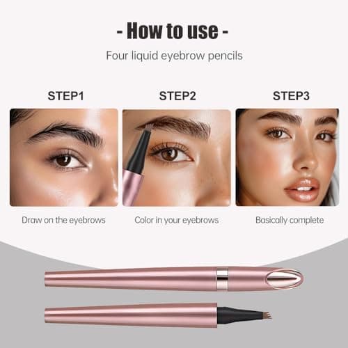 Crayon Sourcil Imperméable Magique 3D Waterproof 02# Marron Foncé pour Femmes Natural Look Crayon Yeux Crayon Sourcil 4
