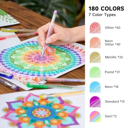 Marqueurs Shuttle Art Global Recycled Standard 360pcs 180 Couleurs + Recharges, Idéal pour Coloriage Adulte, Griffonnage