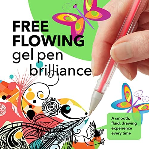 Set de 100 Stylos Gel pour Adultes | Boîte Premium | Dessin, Scrapbooking, Journaux | Couleurs, Effets Superbes – Marbré