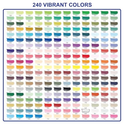 Marque Sanyetral 240 Couleurs Feutre Acrylique Adultes Art Décoration Bois Toile Tissu Verre Métal Papier Céramique Déco