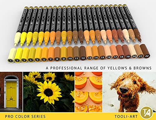 Marqueur acrylique Pro Color ensemble 22 pièces pointe 0,7 mm usage artistique et décoratif