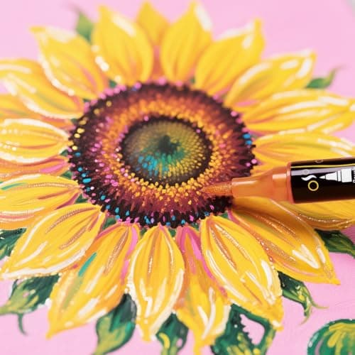 Tongfushop Feutres Acryliques 120 Couleurs pour Adulte - Double Pointe, Peinture à Base d'Eau pour Pierre, Bois, Toile e
