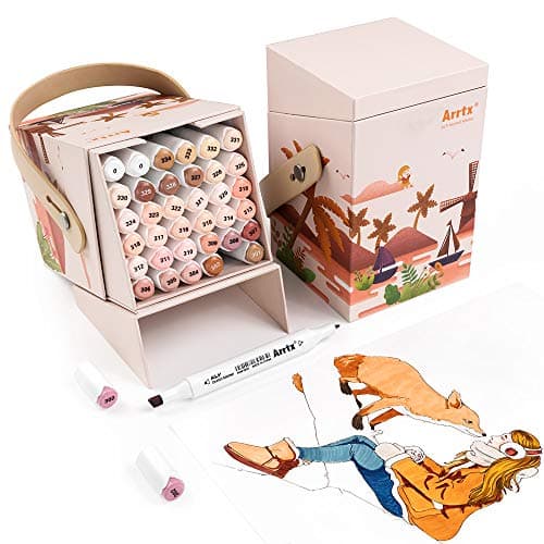 Marqueurs à alcool Arrtx 90 Couleurs Permanent Adultes dessin Animation Manga — 36 Couleurs