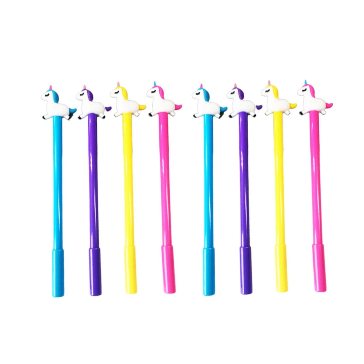 STOBOK 8 pièces Gel Forme De Licorne Noirs Pour Enfants Fournitures De Bureau Amusantes