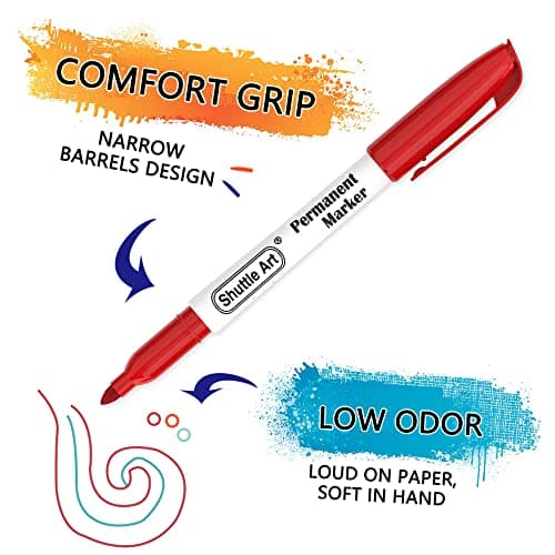 Marqueurs indélébiles shuttle art multicolores | Feutre permanent | Enfants | Coloriage et marquage sur plastique, verre