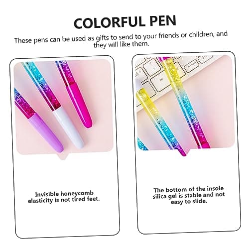 SEWACC Stylos Avec Paillettes Adorables Forme De De Fée Pour Étudiants Et Amateurs De Papeterie 12Pièces Étincelants