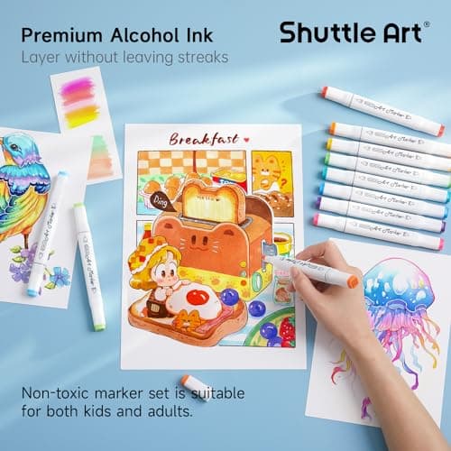 Shuttle Art 240 Feutres a Alcool Adultes Recycled Standard Coloriage Dessin